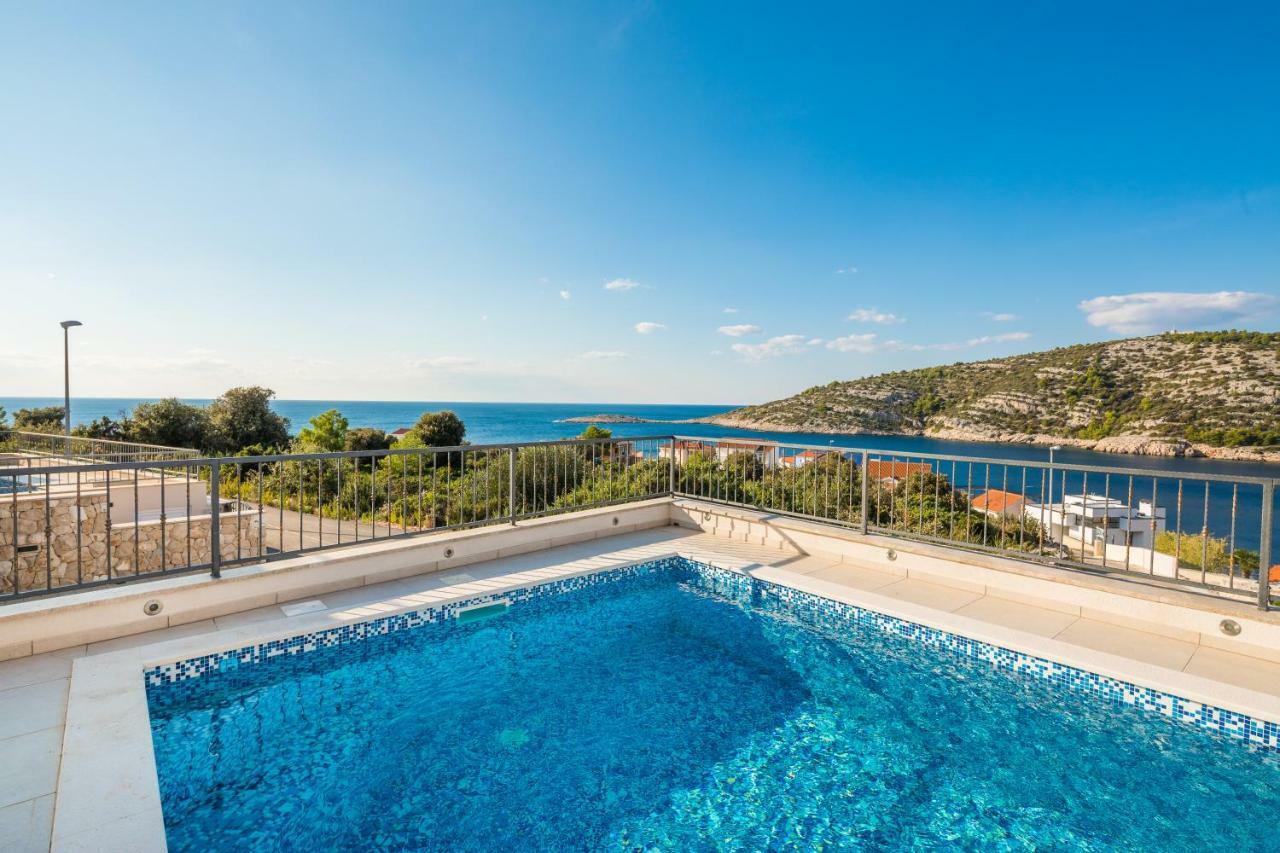 Villa Diomedes With The Sea View And The Pool Rogoznica  Exterior foto